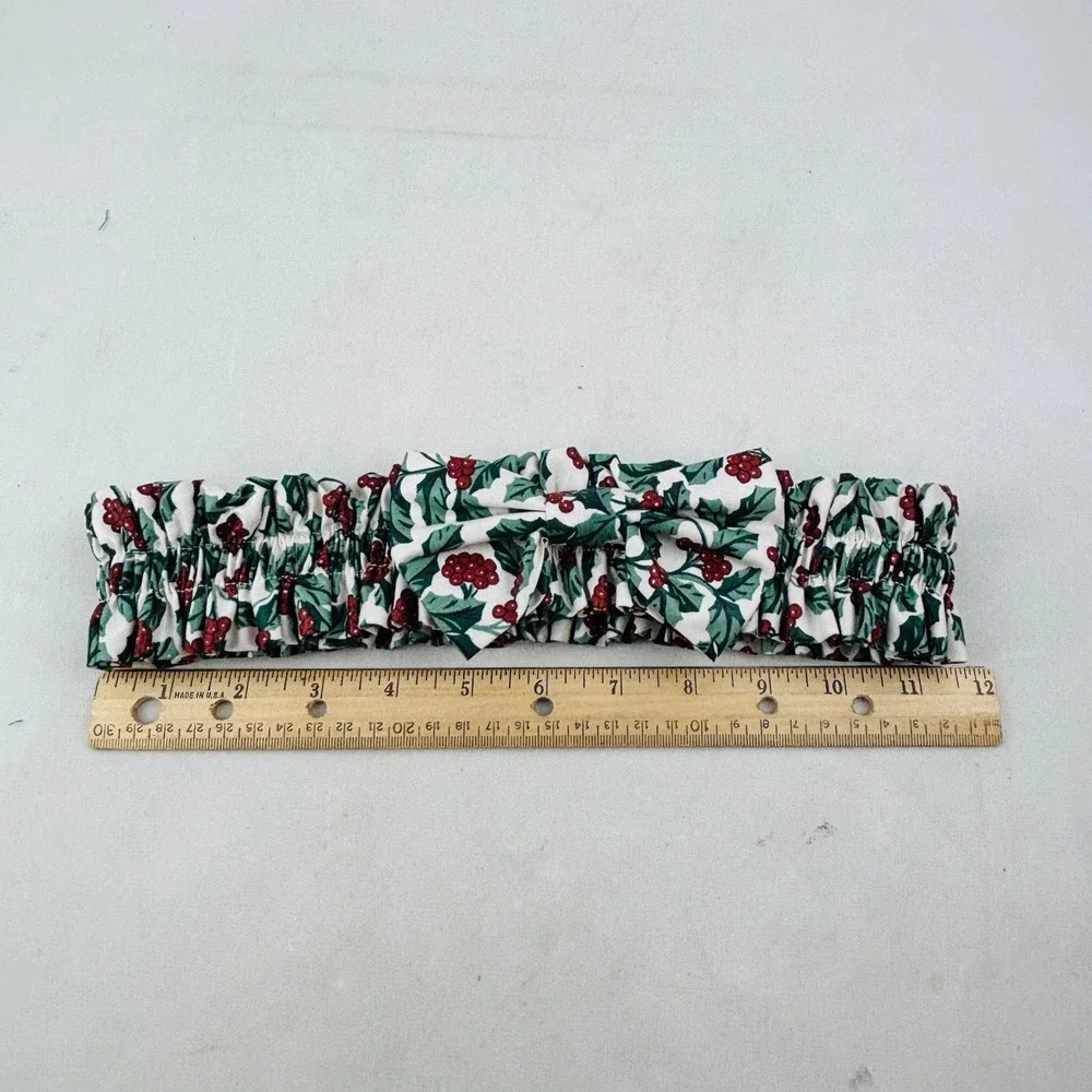 Longaberger Holly Medium‎ Basket Garter with Bow Christmas Holiday Decor